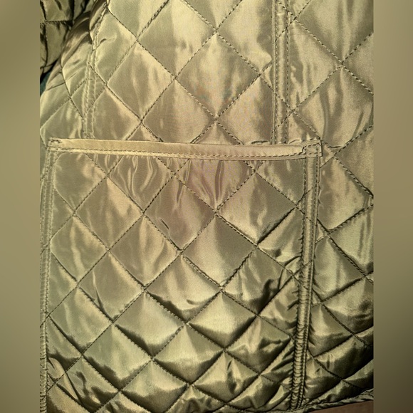 Michael Kors Missy Quilted Jacket - Olive Green XL - Picture 9 of 9